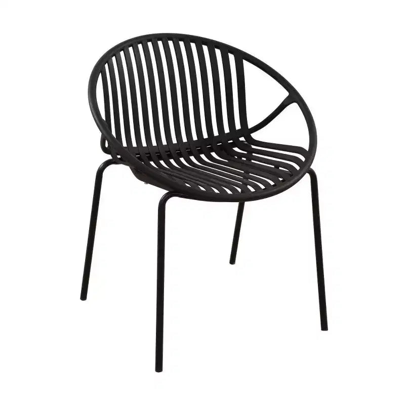 TUYOHW Lot de 2 Chaises de Jardin Empilables, Chaises de Patio avec Pieds en Métal & Dossier en Plastique Respirant, Capacité 136 kg
