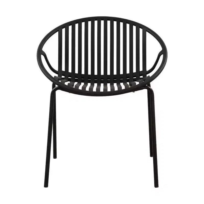 TUYOHW Lot de 2 Chaises de Jardin Empilables, Chaises de Patio avec Pieds en Métal & Dossier en Plastique Respirant, Capacité 136 kg