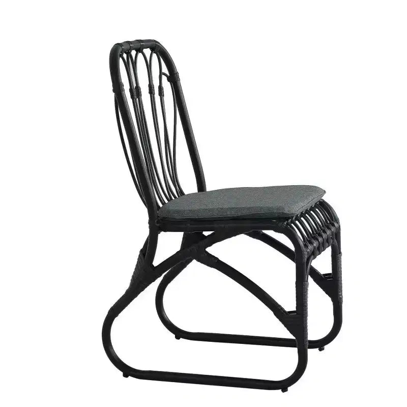 TUYOHW PE Chaises de Salle à Manger en Rotin, Lot de 2, Chaises d'Extérieur en Rotin avec Coussins Lavables, Capacité de 180 kg, Aucun Assemblage Requis