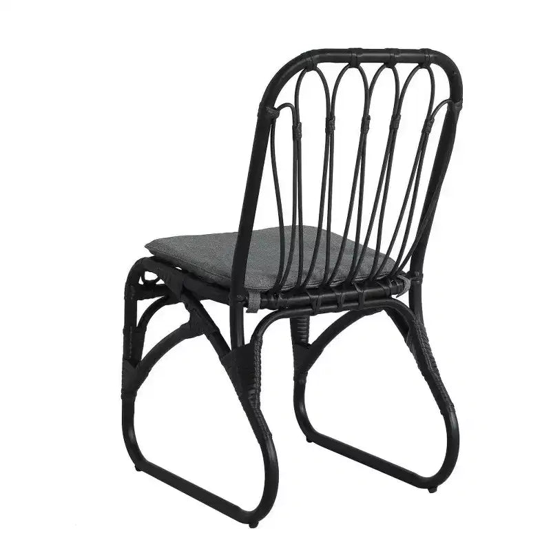 TUYOHW PE Chaises de Salle à Manger en Rotin, Lot de 2, Chaises d'Extérieur en Rotin avec Coussins Lavables, Capacité de 180 kg, Aucun Assemblage Requis
