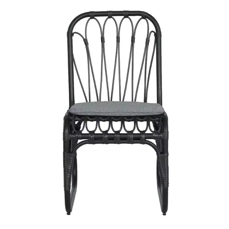 TUYOHW PE Chaises de Salle à Manger en Rotin, Lot de 2, Chaises d'Extérieur en Rotin avec Coussins Lavables, Capacité de 180 kg, Aucun Assemblage Requis