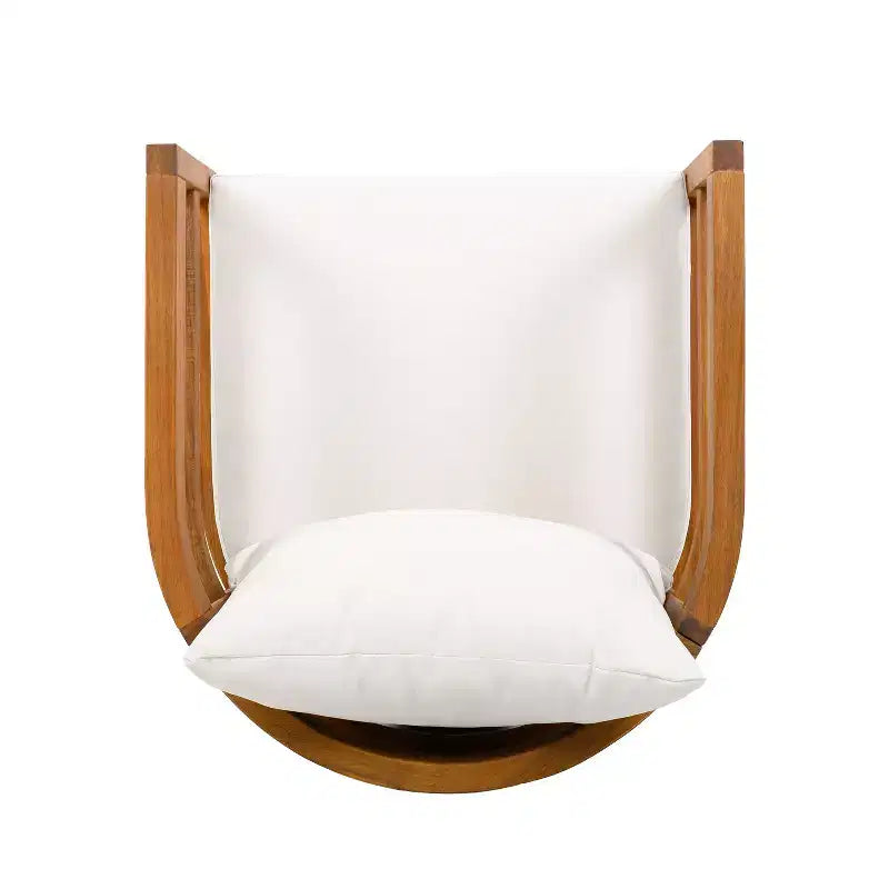 Christopher Knight Home Natsuki Chaises de salle à manger d'extérieur modernes en bois d'acacia avec coussins (Lot de 2)