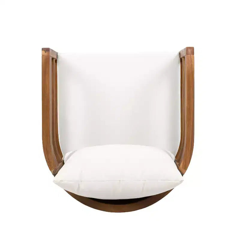 Christopher Knight Home Natsuki Chaises de salle à manger d'extérieur modernes en bois d'acacia avec coussins (Lot de 2)