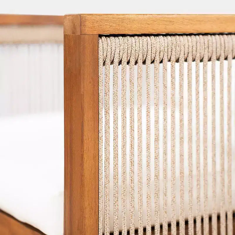 Christopher Knight Home Sakura Chaises de salle à manger modernes d'extérieur en bois d'acacia avec dossier et accoudoirs (lot de 2)