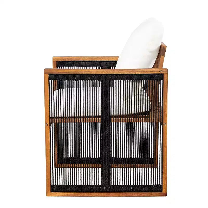 Christopher Knight Home Sakura Chaises de salle à manger modernes d'extérieur en bois d'acacia avec dossier et accoudoirs (lot de 2)