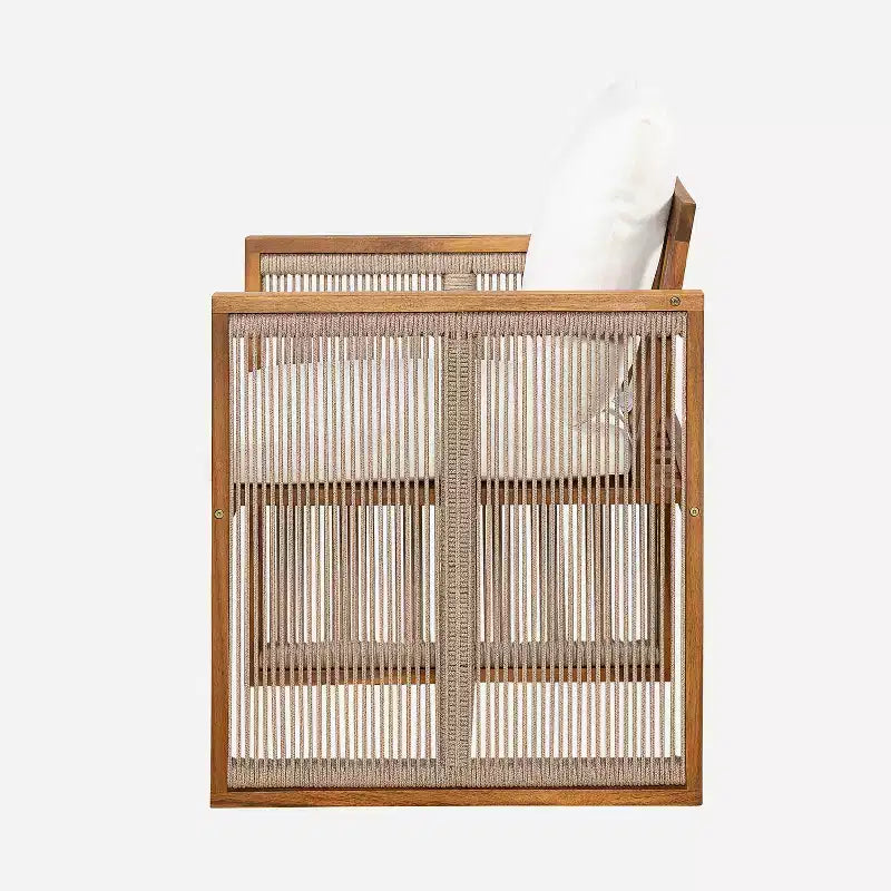 Christopher Knight Home Sakura Chaises de salle à manger modernes d'extérieur en bois d'acacia avec dossier et accoudoirs (lot de 2)