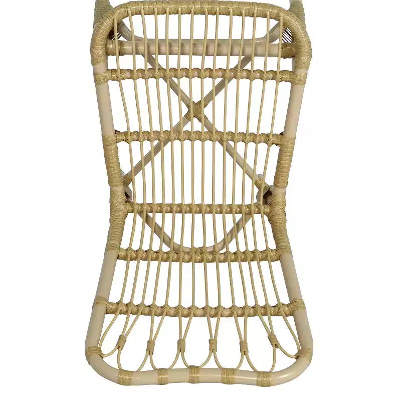 TUYOHW Lot de 2 chaises de salle à manger d'extérieur, chaises de salle à manger en résine tressée avec cadre en fer, chaises de patio pour jardin, balcon, aucun assemblage requis