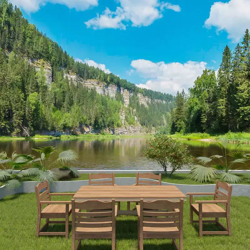 TUYOHW Lot de 2 chaises de salle à manger d'extérieur, chaises de salle à manger de patio en PEHD avec accoudoirs et dossier, chaises de patio résistantes aux intempéries pour jardin, balcon