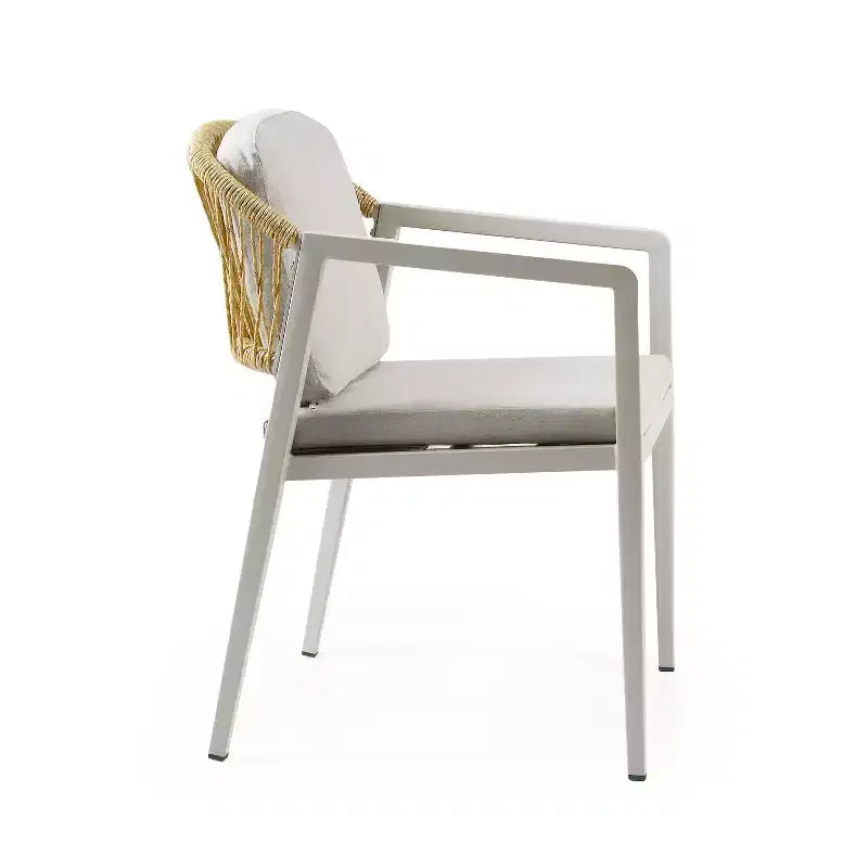 TUYOHW Lot de 2 chaises de salle à manger d'extérieur, chaises de salle à manger de patio en rotin osier avec siège étanche, chaises de patio légères pour arrière-cour, balcon