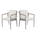 TUYOHW Lot de 2 chaises de salle à manger d'extérieur, chaises de salle à manger de patio en rotin osier avec siège étanche, chaises de patio légères pour arrière-cour, balcon