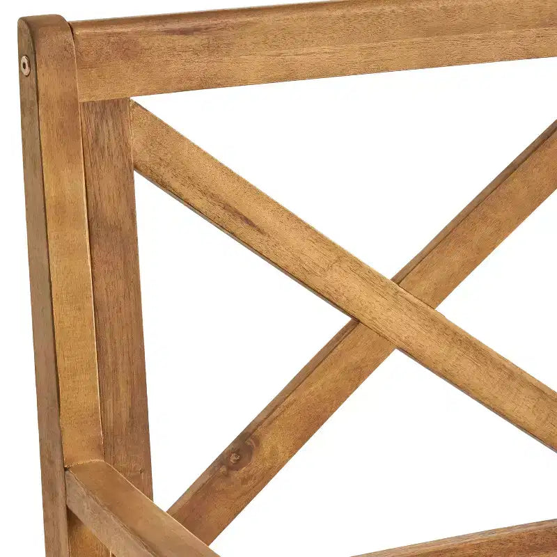 TUYOHW Lot de 2 chaises de salle à manger d'extérieur, chaises de salle à manger de patio en bois d'acacia avec coussins résistants à l'eau, chaises de patio pour jardin, balcon