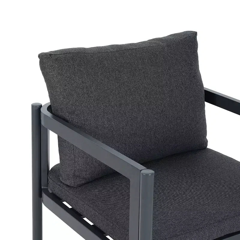 Christopher Knight Home Yoshiko Chaises de salle à manger modernes de patio en aluminium avec coussin (lot de 2)