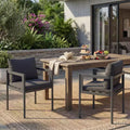 Christopher Knight Home Yoshiko Modern Patio Aluminium Dining Chairs with Cushion (Set of 2)