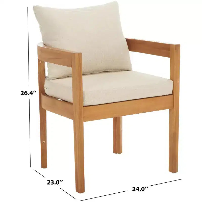 Chaise de salle à manger Kento (lot de 2) - Intérieur/Extérieur - PAT7096 - Naturel - Safavieh