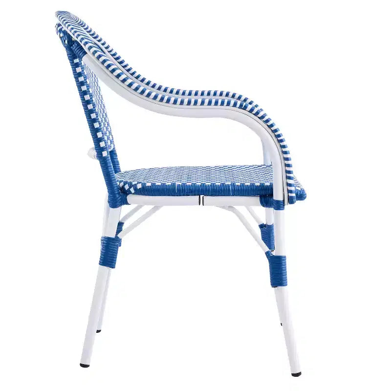 Christopher Knight Home Katell Chaises de salle à manger d'extérieur en rotin PE à la française (lot de 4)