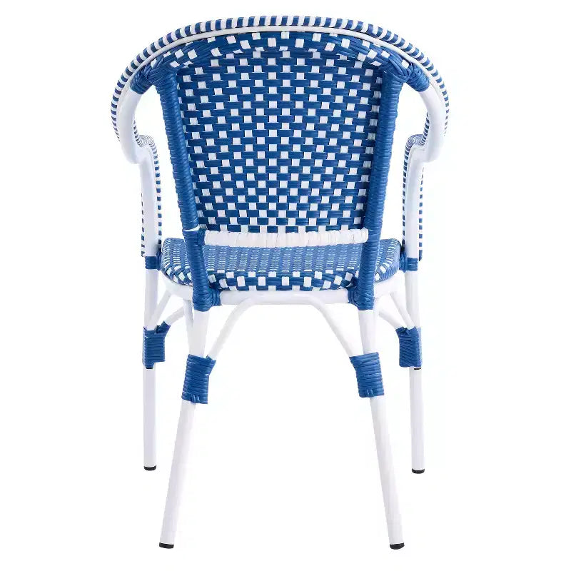 Christopher Knight Home Katell Chaises de salle à manger d'extérieur en rotin PE à la française (lot de 4)
