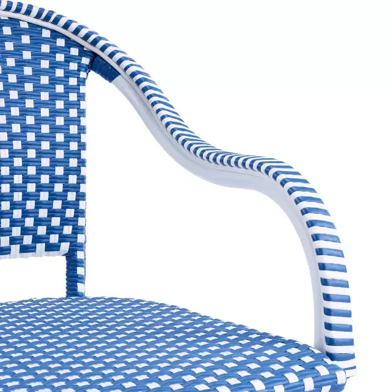 Christopher Knight Home Katell Chaises de salle à manger d'extérieur en rotin PE à la française (lot de 4)