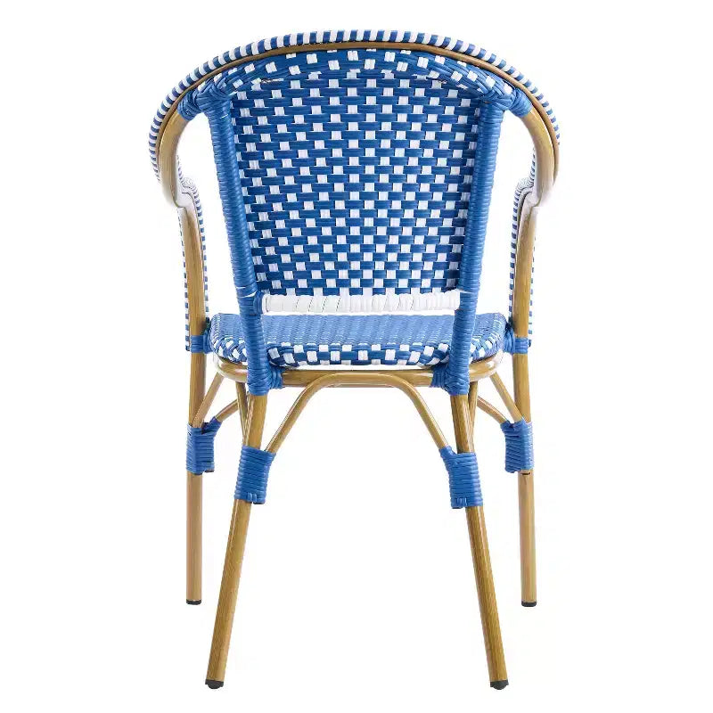 Christopher Knight Home Katell Chaises de salle à manger d'extérieur en rotin PE à la française (lot de 4)