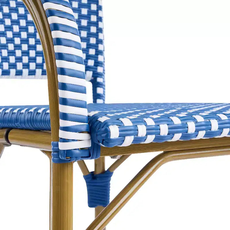 Christopher Knight Home Katell Chaises de salle à manger d'extérieur en rotin PE à la française (lot de 4)