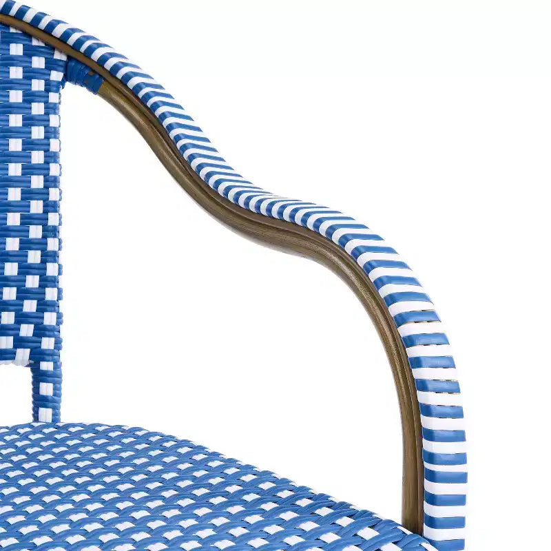 Christopher Knight Home Katell Chaises de salle à manger d'extérieur en rotin PE à la française (lot de 4)