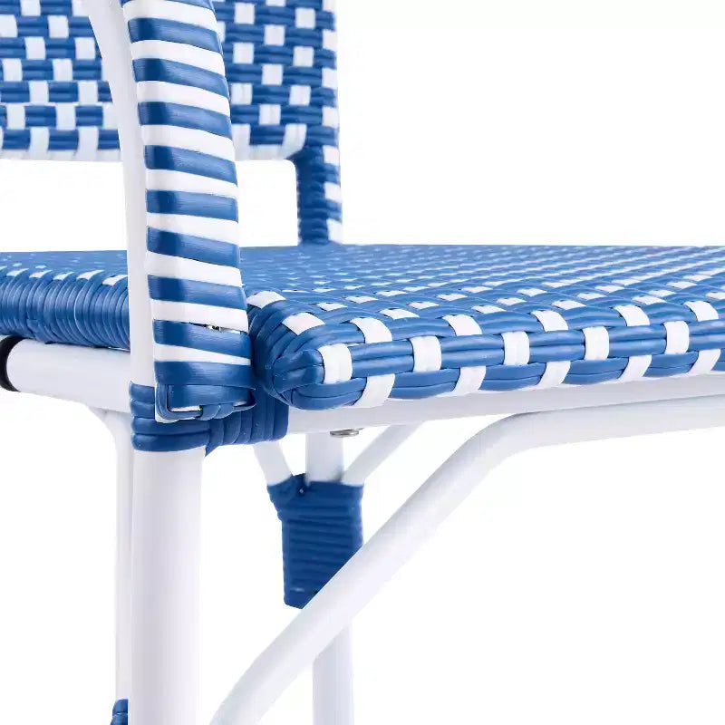 Christopher Knight Home Katell Chaises de salle à manger d'extérieur en rotin PE à la française (lot de 4)