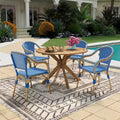 Christopher Knight Home Katell French PE Rattan Outdoor Dining Armchair (Set of 4)