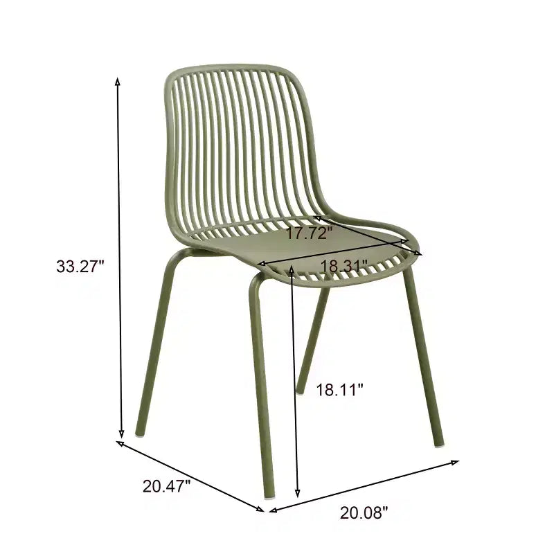 Christopher Knight Home Marina Chaises de salle à manger d'extérieur en plastique et fer (lot de 2)