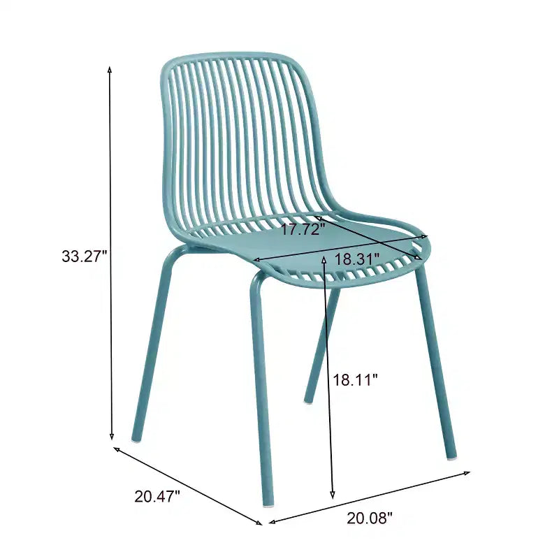 Christopher Knight Home Marina Chaises de salle à manger d'extérieur en plastique et fer (lot de 2)