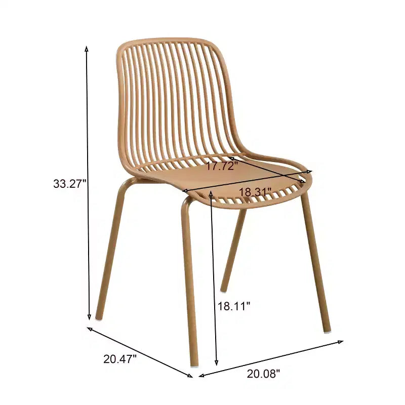 Christopher Knight Home Marina Chaises de salle à manger d'extérieur en plastique et fer (lot de 2)