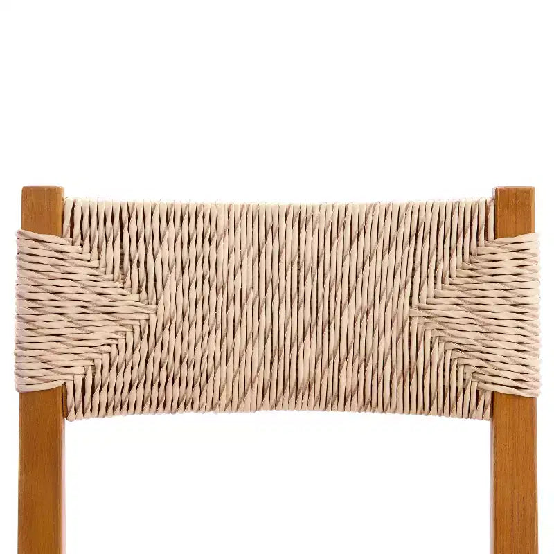 Christopher Knight Home Aurore Chaise de salle à manger d'extérieur en bois d'acacia et rotin tressé de style champêtre (Lot de 2)