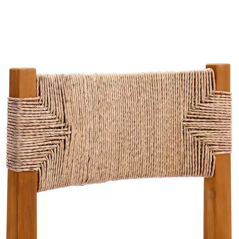 Christopher Knight Home Aurore Chaise de salle à manger d'extérieur en bois d'acacia et rotin tressé de style champêtre (Lot de 2)