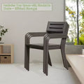 GDFStudio Domi Patio Stackable Metal Dining Chairs(Set of 4)