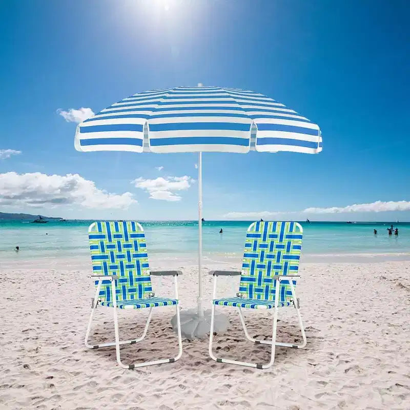 VINGLI Lot de 2 chaises pliantes en toile pour terrasse et pelouse, chaises de camping portables pour l'extérieur, la plage, la cour, le jardin