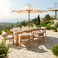 Christopher Knight Home Udom Modern Acacia Wood Patio Dining Chairs With Cushions