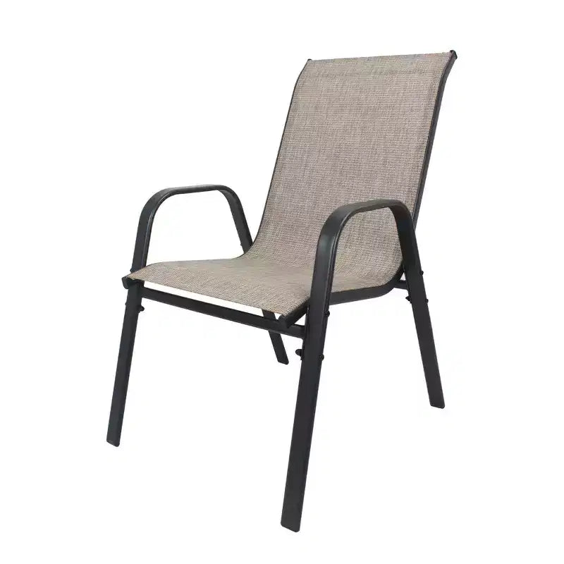 Ensemble de 6 chaises de salle à manger d'extérieur Whisen, chaises de terrasse robustes avec assise large et ergonomique en tissu imperméable