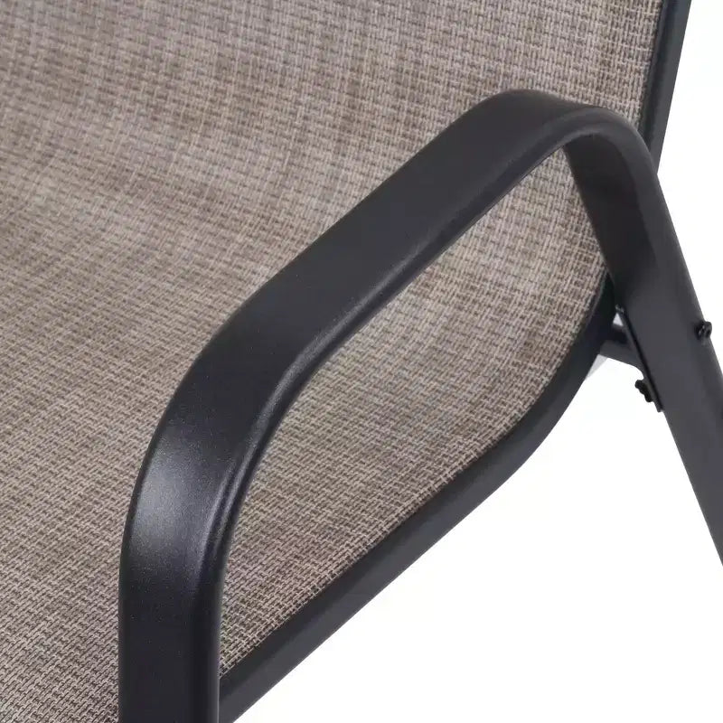 Ensemble de 6 chaises de salle à manger d'extérieur Whisen, chaises de terrasse robustes avec assise large et ergonomique en tissu imperméable