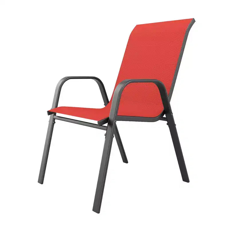 Ensemble de 6 chaises de salle à manger d'extérieur Whisen, chaises de terrasse robustes avec assise large et ergonomique en tissu imperméable