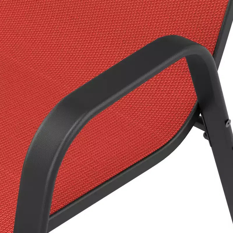 Ensemble de 6 chaises de salle à manger d'extérieur Whisen, chaises de terrasse robustes avec assise large et ergonomique en tissu imperméable