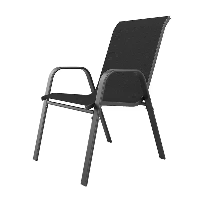 Ensemble de 6 chaises de salle à manger d'extérieur Whisen, chaises de terrasse robustes avec assise large et ergonomique en tissu imperméable