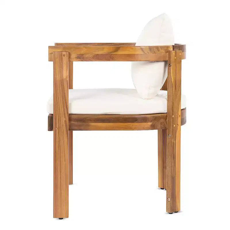Christopher Knight Home Rosalia Chaises de salle à manger modernes en bois d'acacia avec coussins (Lot de 2)