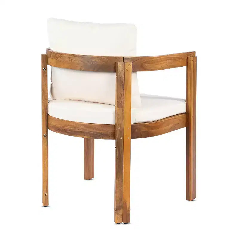 Christopher Knight Home Rosalia Chaises de salle à manger modernes en bois d'acacia avec coussins (Lot de 2)