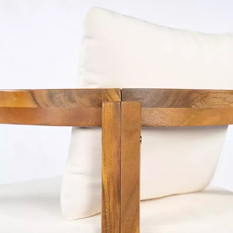 Christopher Knight Home Rosalia Chaises de salle à manger modernes en bois d'acacia avec coussins (Lot de 2)