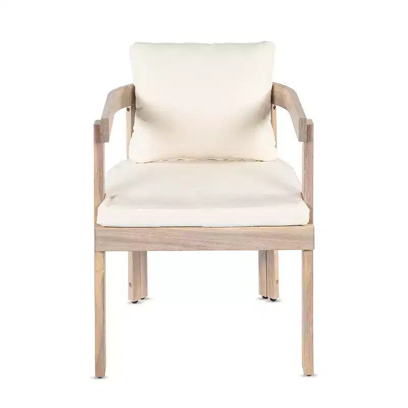 Christopher Knight Home Rosalia Chaises de salle à manger modernes en bois d'acacia avec coussins (Lot de 2)