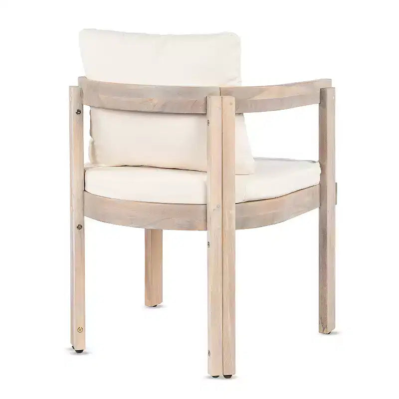 Christopher Knight Home Rosalia Chaises de salle à manger modernes en bois d'acacia avec coussins (Lot de 2)