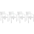 Amazonia 4-Piece Rust-Free Aluminum Stacking Armchairs