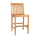 Amazonia 2-Piece Teak Wood 100% FSC Patio Stool Set w/Back