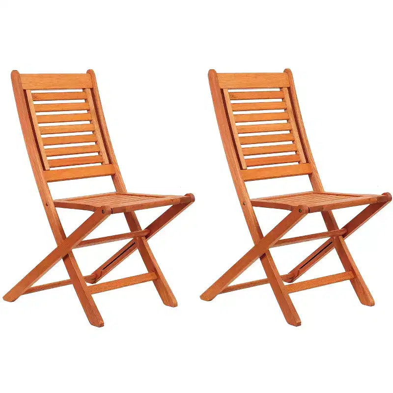 Urban Elements 2-Piece Solid Wood 100% FSC Patio Folding Sidechairs Set