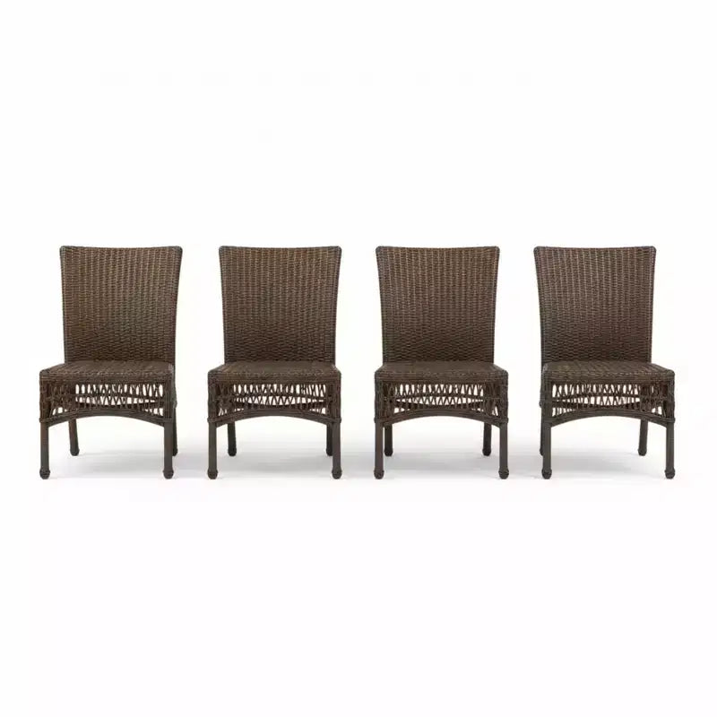 Amazonia 4-Piece All-Weather Resistant Patio Sidechair Set
