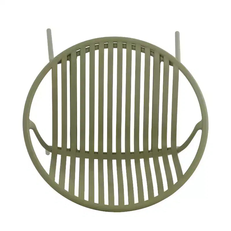 Chaises de salle à manger empilables avec dossier respirant, style artistique moderne et simple (lot de 2), pieds en métal + dossier en plastique, vert