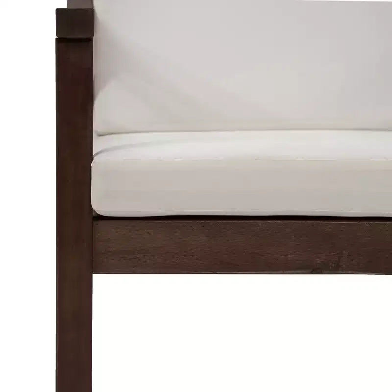 Lot de 2 chaises de salle à manger d'extérieur Whisen, chaises de salle à manger de patio avec accoudoirs et coussins, bois d'acacia, design ergonomique